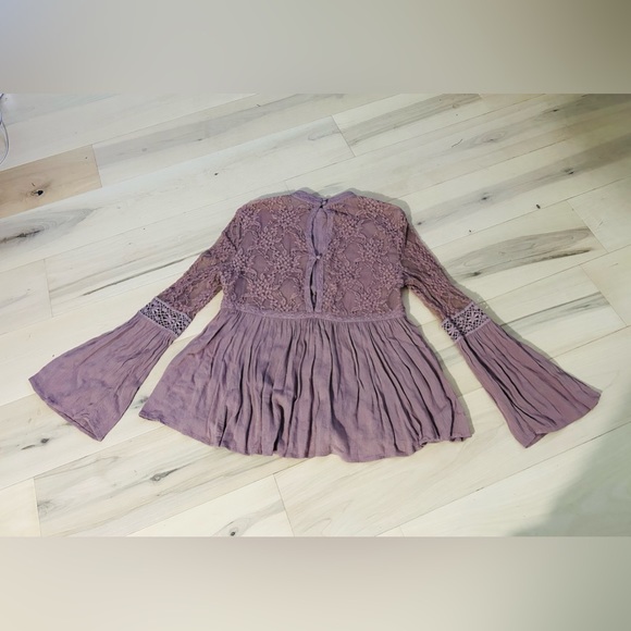 American Eagle Outfitters Fairycore Boho Festival Bell Sleeve Top Small - Picture 3 of 15